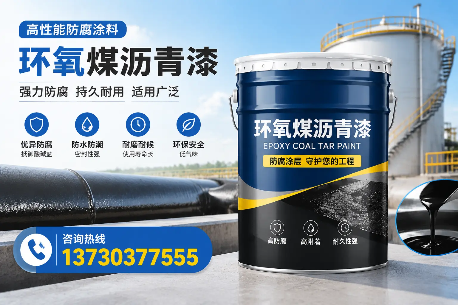 环氧煤沥青漆的耐久性分析,适合西宁的使用场景